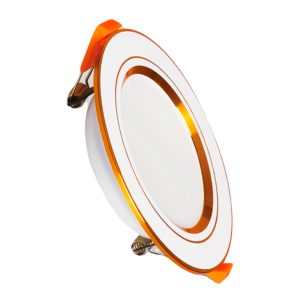 Đèn led downlight 5W viền vàng lỗ khoét 74mm - 3 chế độ màu DLV2-5/3C MPE