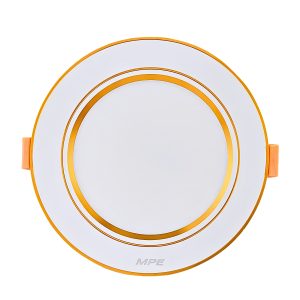 Đèn led downlight 5W viền vàng lỗ khoét 74mm - 3 chế độ màu DLV2-5/3C MPE