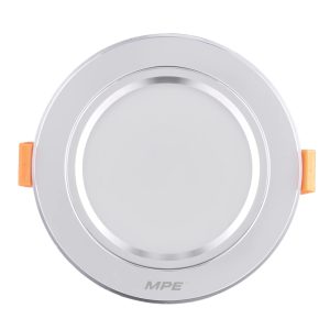 Đèn led downlight 7W viền bạc lỗ khoét 80mm - 3 chế độ màu DLB-7/3C MPE