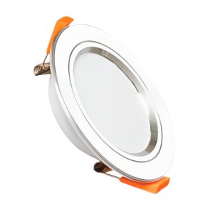 Đèn led downlight 7W viền bạc lỗ khoét 80mm ánh sáng trắng DLB-7T MPE