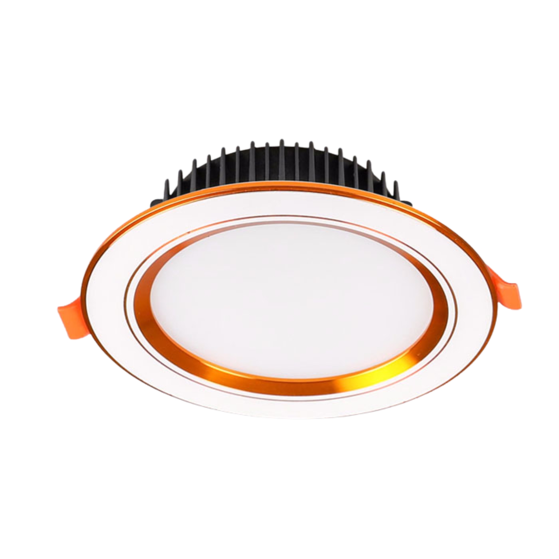 Đèn led downlight 7W viền vàng lỗ khoét 80mm ánh sáng trắng DLV-7T MPE