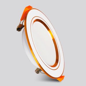 Đèn led downlight 7W viền vàng lỗ khoét 80mm ánh sáng trắng DLV2-7T MPE
