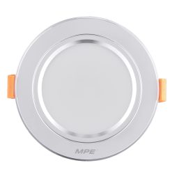 Đèn led downlight 9W viền bạc lỗ khoét 105mm - 3 chế độ màu DLBL2-9/3C MPE