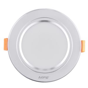 Đèn led downlight 9W viền bạc lỗ khoét 105mm ánh sáng vàng DLBL2-9V MPE