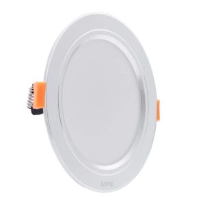 Đèn led downlight 9W viền bạc lỗ khoét 105mm ánh sáng vàng DLBL2-9V MPE