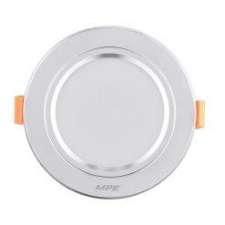 Đèn led downlight 9W viền bạc lỗ khoét 80mm - 3 chế độ màu DLB2-9/3C MPE