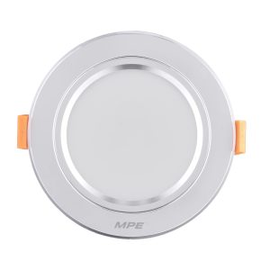 Đèn led downlight 9W viền bạc lỗ khoét 80mm ánh sáng trắng DLB2-9T MPE