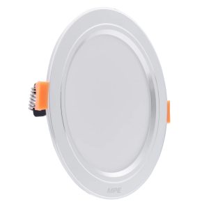 Đèn led downlight 9W viền bạc lỗ khoét 80mm ánh sáng vàng DLB-9V MPE