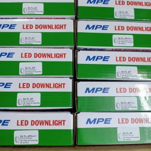 Đèn led downlight 9W viền trắng lỗ khoét 105mm ánh sáng trắng DLTL-9T MPE