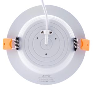 Đèn led downlight 9W viền trắng lỗ khoét 80mm - 3 chế độ màu DLT-9/3C MPE