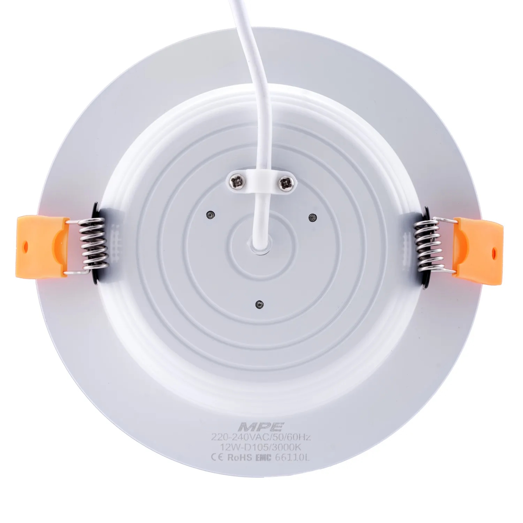 Đèn led downlight 9W viền trắng lỗ khoét 80mm - 3 chế độ màu DLT-9/3C MPE