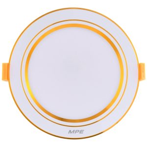 Đèn led downlight 9W viền vàng lỗ khoét 105mm ánh sáng trung tính DLVL-9N MPE