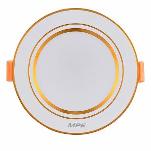 Đèn led downlight 9W viền vàng lỗ khoét 105mm ánh sáng trung tính DLVL2-9N MPE