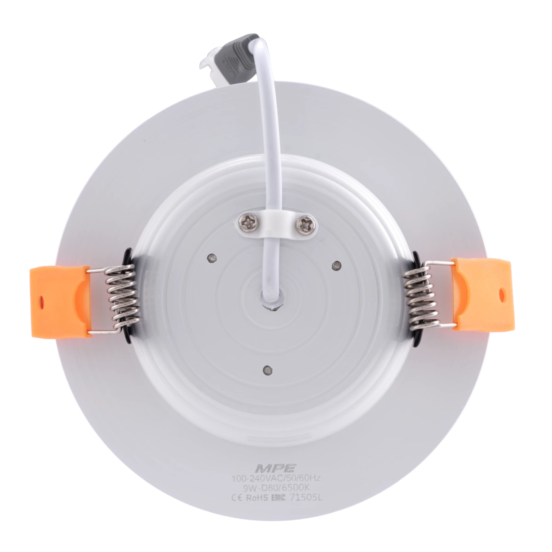 Đèn led downlight 9W viền vàng lỗ khoét 80mm ánh sáng trắng DLV-9T MPE