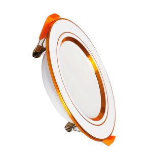 Đèn led downlight 9W viền vàng lỗ khoét 80mm ánh sáng trung tính DLV2-9N MPE