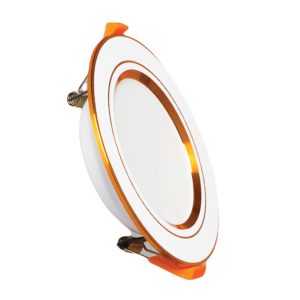 Đèn led downlight 9W viền vàng lỗ khoét 80mm ánh sáng vàng DLV-9V MPE