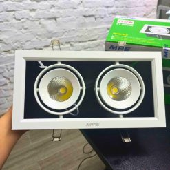Đèn led downlight âm trần chiếu điểm spotlight 2 đèn 12Wx2 ánh sáng trung tính DLS-212N MPE