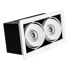 Đèn led downlight âm trần chiếu điểm spotlight 2 đèn 20Wx2 ánh sáng trung tính DLS-220N MPE