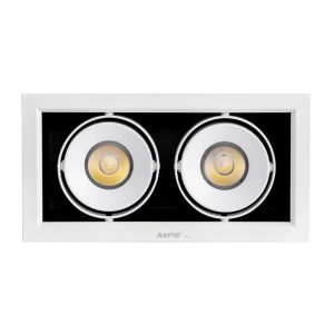 Đèn led downlight âm trần chiếu điểm spotlight 2 đèn 20Wx2 ánh sáng trung tính DLS-220N MPE