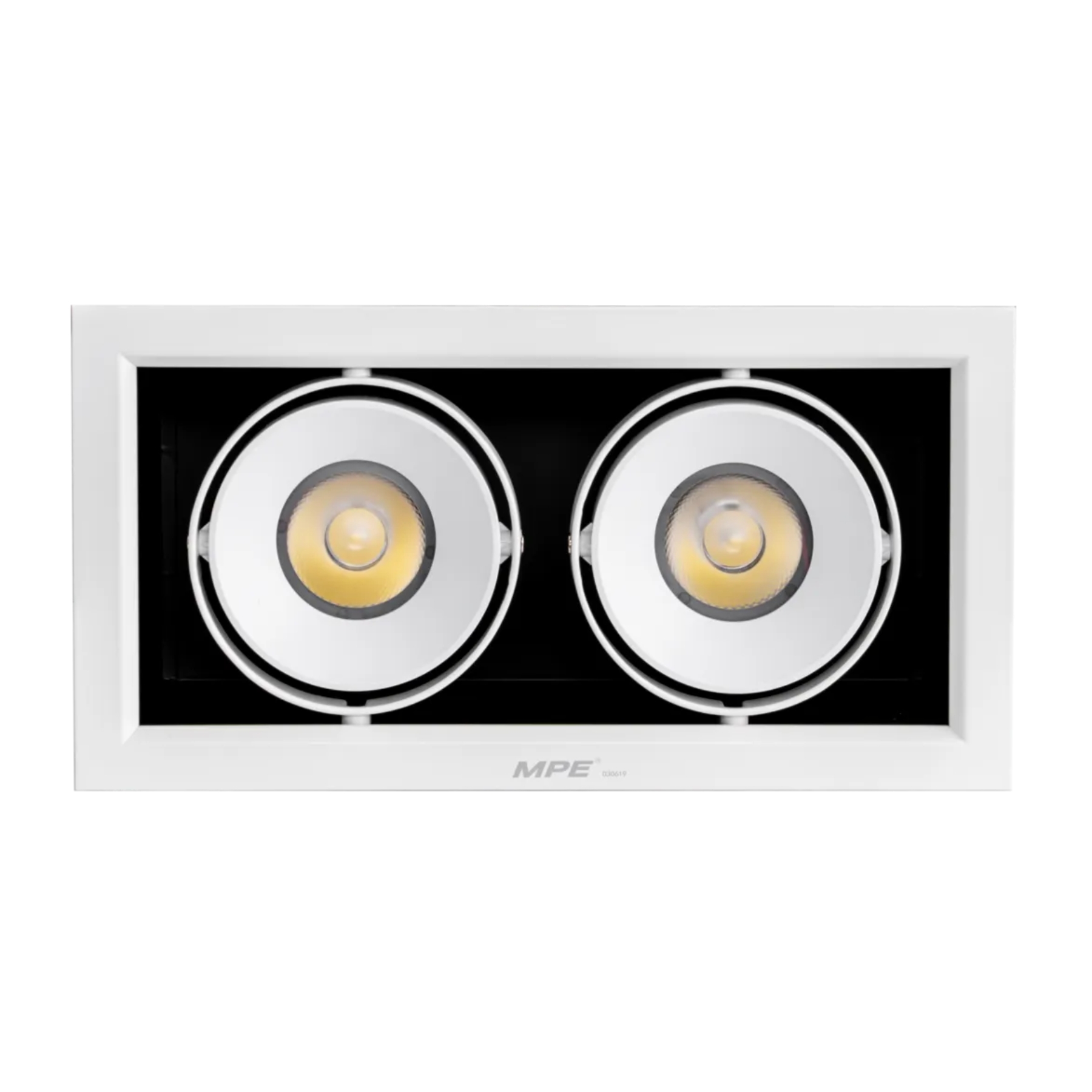 Đèn led downlight âm trần chiếu điểm spotlight 2 đèn 20Wx2 ánh sáng trung tính DLS-220N MPE