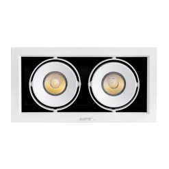 Đèn led downlight âm trần chiếu điểm spotlight 2 đèn 20Wx2 ánh sáng vàng DLS-220V MPE