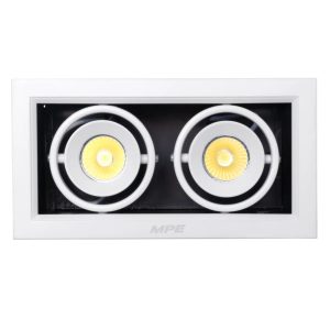 Đèn led downlight âm trần chiếu điểm spotlight 2 đèn 7Wx2 ánh sáng trắng DLS-207T MPE