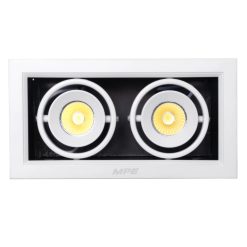 Đèn led downlight âm trần chiếu điểm spotlight 2 đèn7Wx2 ánh sáng trung tính DLS-207N MPE