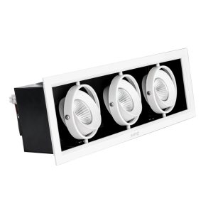 Đèn led downlight âm trần chiếu điểm spotlight 3 đèn 12Wx3 ánh sáng trung tính DLS-312N MPE
