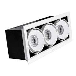 Đèn led downlight âm trần chiếu điểm spotlight 3 đèn 20Wx3 ánh sáng vàng DLS-320V MPE