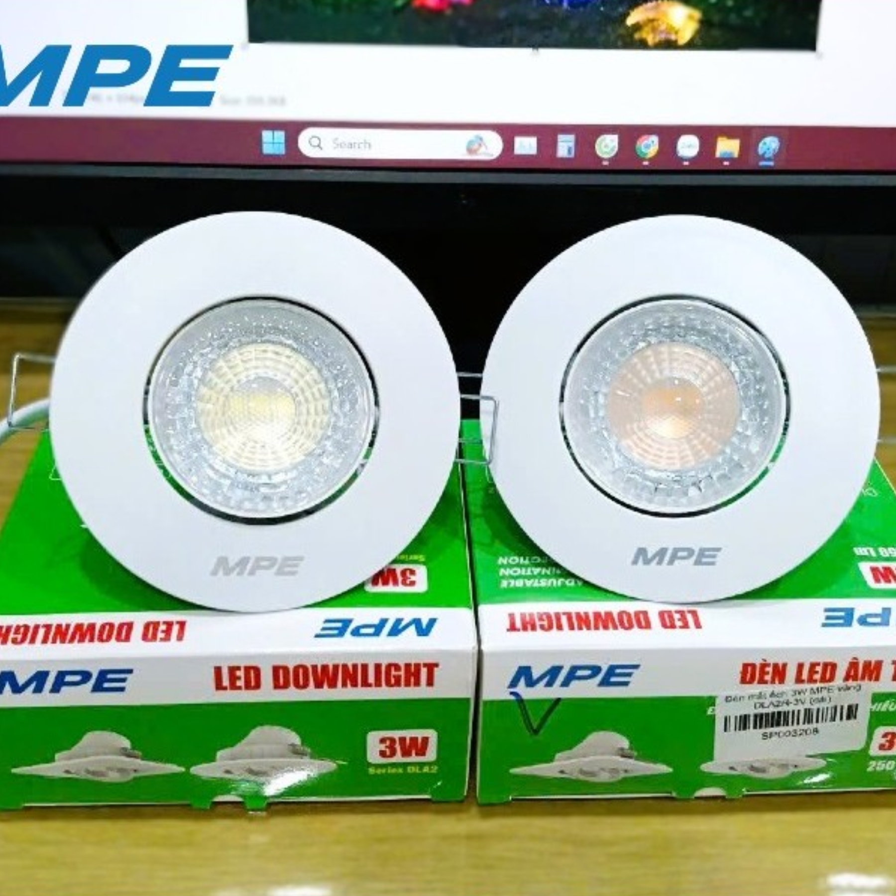 Đèn led downlight âm trần điều chỉnh hướng chiếu sáng mặt tròn 3W ánh sáng trắng DLA2R-3T MPE