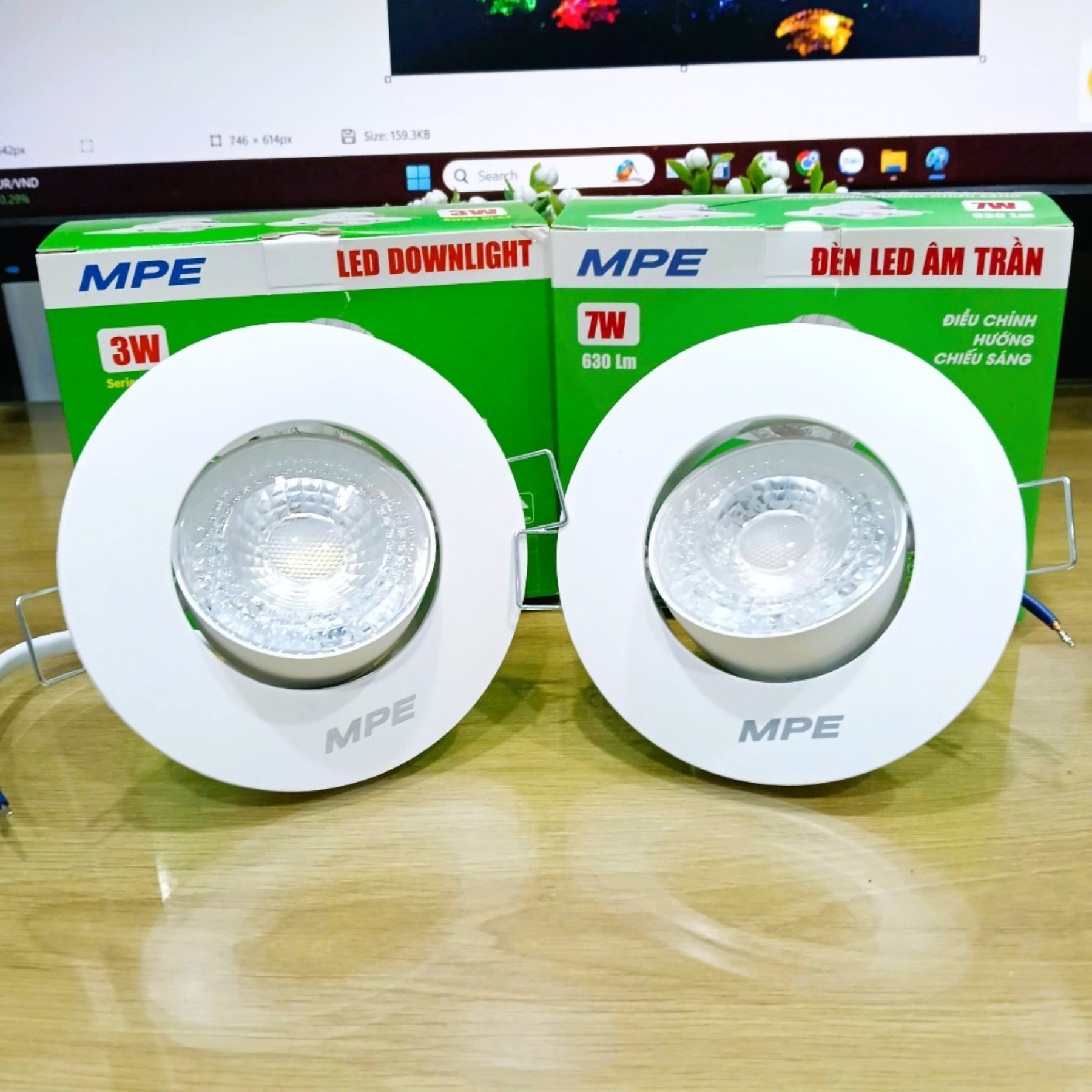 Đèn led downlight âm trần điều chỉnh hướng chiếu sáng mặt tròn 3W ánh sáng trắng DLA2R-3T MPE