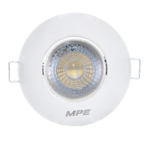Đèn led downlight âm trần điều chỉnh hướng chiếu sáng mặt tròn 3W ánh sáng vàng DLA2R-3V MPE
