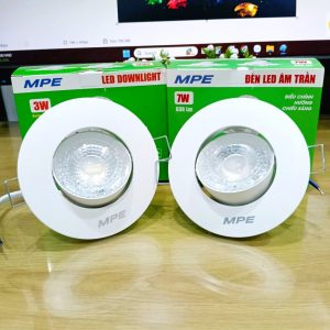 Đèn led downlight âm trần điều chỉnh hướng chiếu sáng mặt tròn 3W ánh sáng vàng DLA2R-3V MPE
