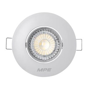 Đèn led downlight âm trần điều chỉnh hướng chiếu sáng mặt tròn 7W ánh sáng trắng DLA2R-7T MPE