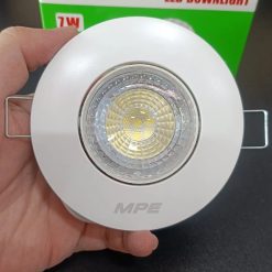 Đèn led downlight âm trần điều chỉnh hướng chiếu sáng mặt tròn 7W ánh sáng vàng DLA2R-7V MPE