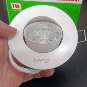 Đèn led downlight âm trần điều chỉnh hướng chiếu sáng mặt tròn 7W ánh sáng vàng DLA2R-7V MPE