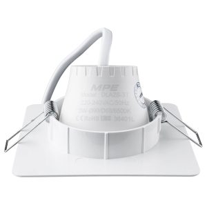 Đèn led downlight âm trần điều chỉnh hướng chiếu sáng mặt vuông 3W ánh sáng trắng DLA2S-3T MPE