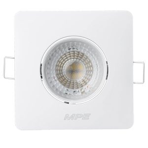 Đèn led downlight âm trần điều chỉnh hướng chiếu sáng mặt vuông 5W ánh sáng trắng DLA2S-5T MPE