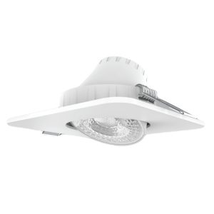 Đèn led downlight âm trần điều chỉnh hướng chiếu sáng mặt vuông 7W ánh sáng trắng DLA2S-7T MPE