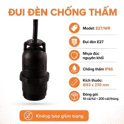 Đui đèn chống nước chống thấm E27 MPE - E27/WR MPE