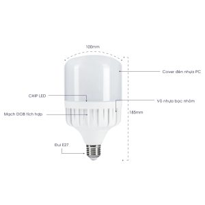 Bóng đèn LED bulb tròn 12W đui E27-TR70N1/12W.DC 6500K (12-24VDC E27) Rạng Đông