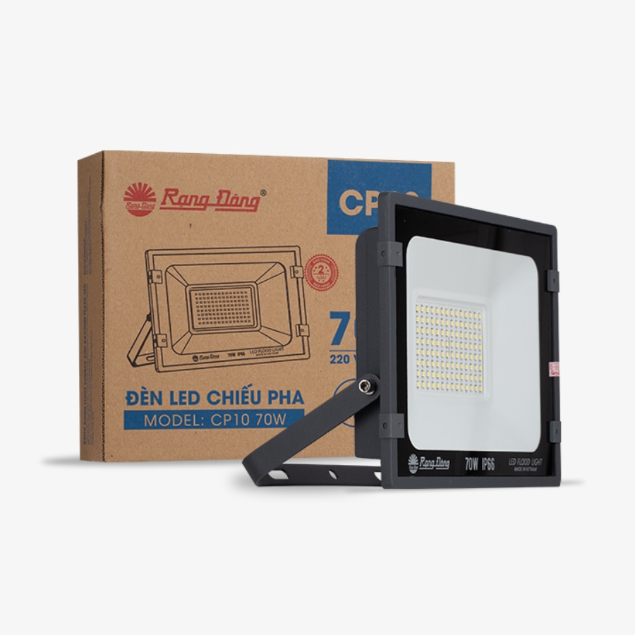 Đèn LED Chiếu pha 70W ánh sáng vàng CP10 70W 3000K Rạng Đông