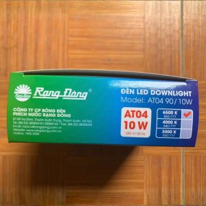 Đèn LED Downlight âm trần 10W lỗ khoét 90mm ánh sáng trắng AT04 90/10W 6500K Rạng Đông