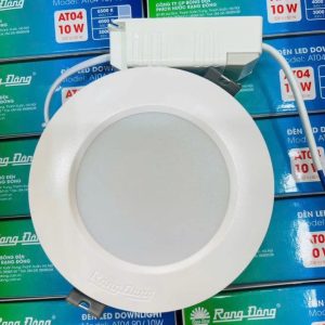 Đèn LED Downlight âm trần 10W lỗ khoét 90mm ánh sáng trung tính AT04 90/10W 4000K Rạng Đông
