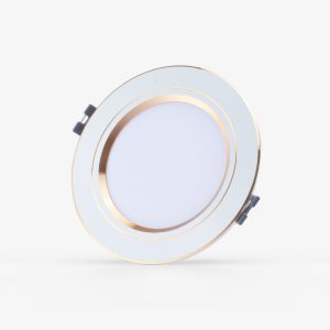 Đèn LED Downlight âm trần 10W lỗ khoét 90mm viền vàng đổi màu AT10 90/10W (G) Rạng Đông