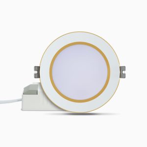  Đèn LED Downlight âm trần 10W viền vàng lỗ khoét 110mm ánh sáng trắng AT56 110/10W 6500K (G) Rạng Đông