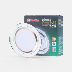 Đèn LED Downlight âm trần 10W viền vàng lỗ khoét 90mm đổi màu AT20 90/10W (G) Rạng Đông