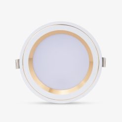 Đèn LED Downlight âm trần 10W viền vàng lỗ khoét 90mm đổi màu AT48 90/10W (G) Rạng Đông