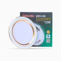 Đèn LED Downlight âm trần 12W viền vàng lỗ khoét 110mm đổi màu AT20 110/12W (G) Rạng Đông