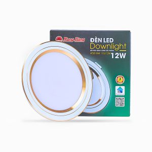 Đèn LED Downlight âm trần 12W viền vàng lỗ khoét 110mm đổi màu AT20 110/12W (G) Rạng Đông